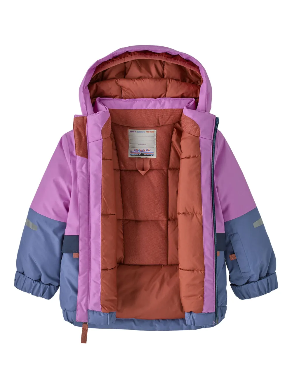 Куртка с капюшоном в стиле колорблок Patagonia Kids, розовый — фото 2