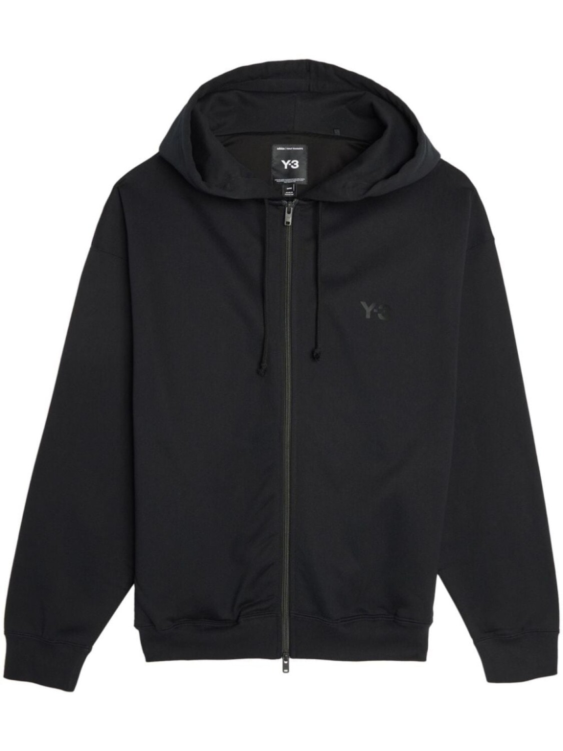 

Y-3 толстовка с капюшоном FL Zip, черный