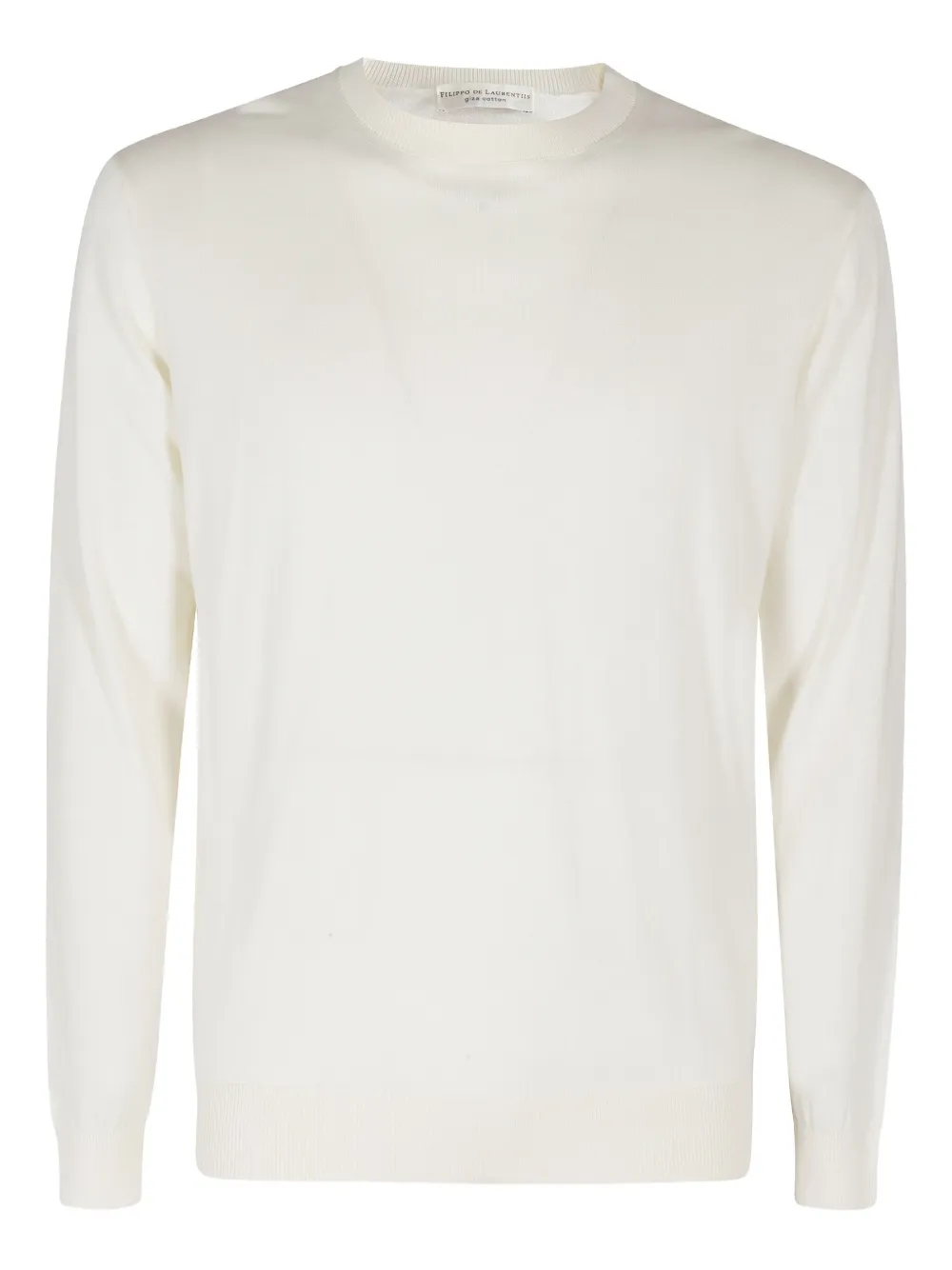 

Тонкий вязаный свитер с круглым вырезом Filippo De Laurentiis, нейтральный