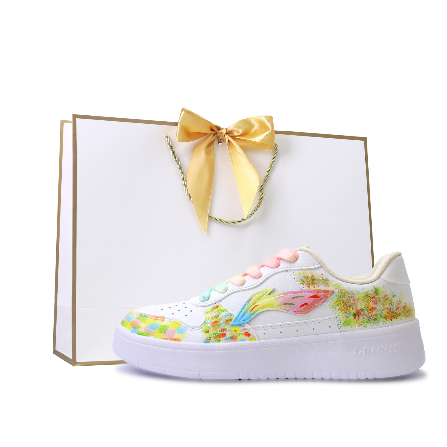 

LINING Понтонные лодки скейтборд обувь унисекс низкие синий желтый розовый зеленый белый, цвет Blue Yellow Pink Green White