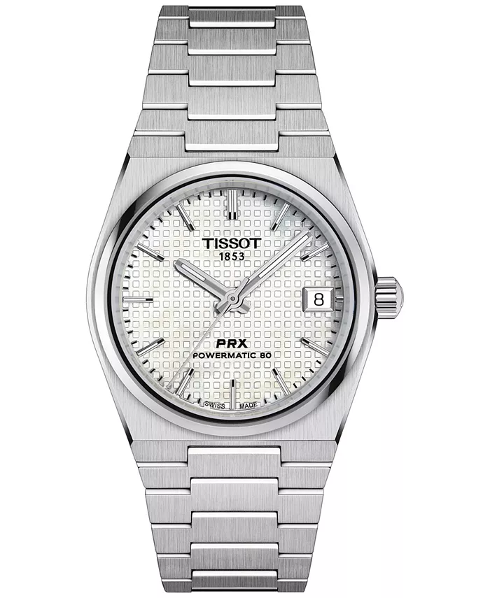 

Унисекс-часы Swiss Automatic PRX Powermatic 80 со стальным браслетом, 35 мм Tissot