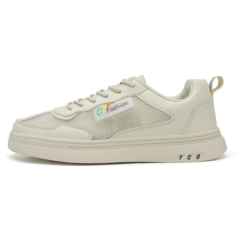 

TFKY Мужские низкие скейтерские кеды бежевые, цвет Beige