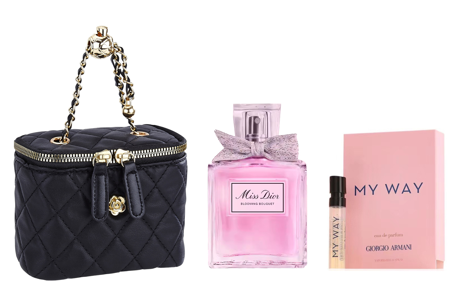 

Наборы духов Blooming Bouquet для женщин Dior, dior j'adore sweetheart eau de parfum 30ml+j'adore eau de toilette travel size 1.2ml+mini shoulder bag