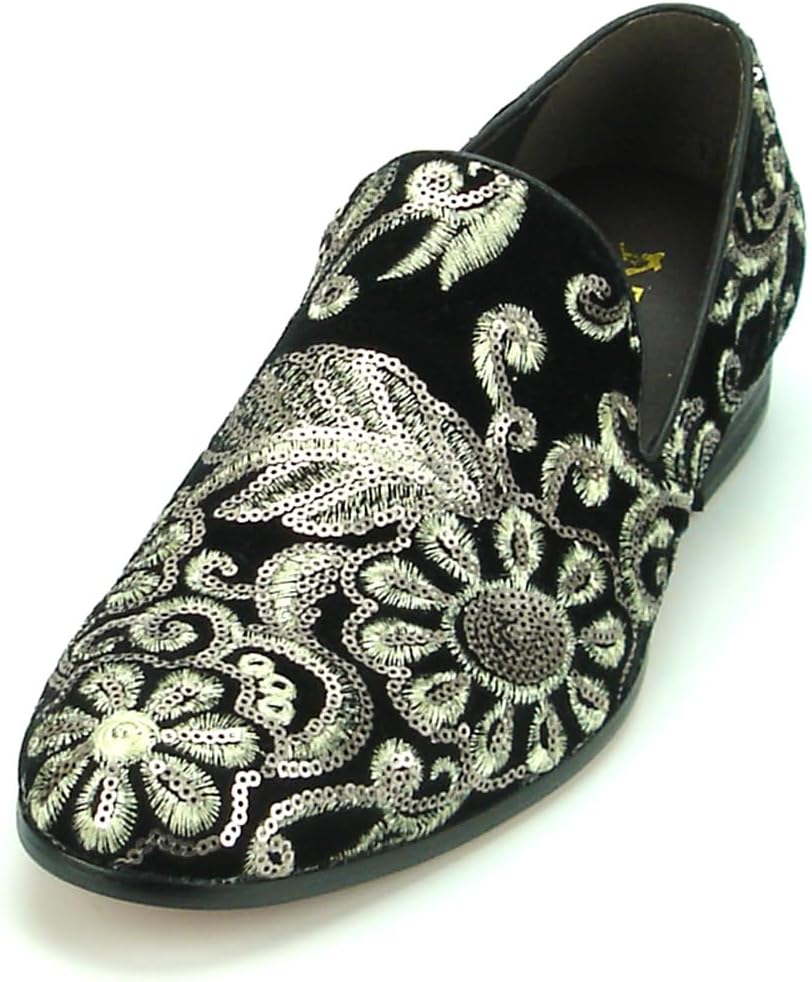 

Лоферы Fiesso от Aurelio Garcia FI-7207 черные из замши с пайетками, без застежки Fiesso By Aurelio Garcia