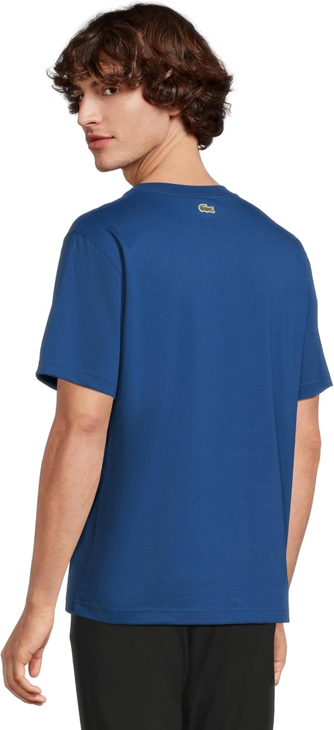 Футболка Lacoste Classic Fit, мужская, France Blue — фото 3