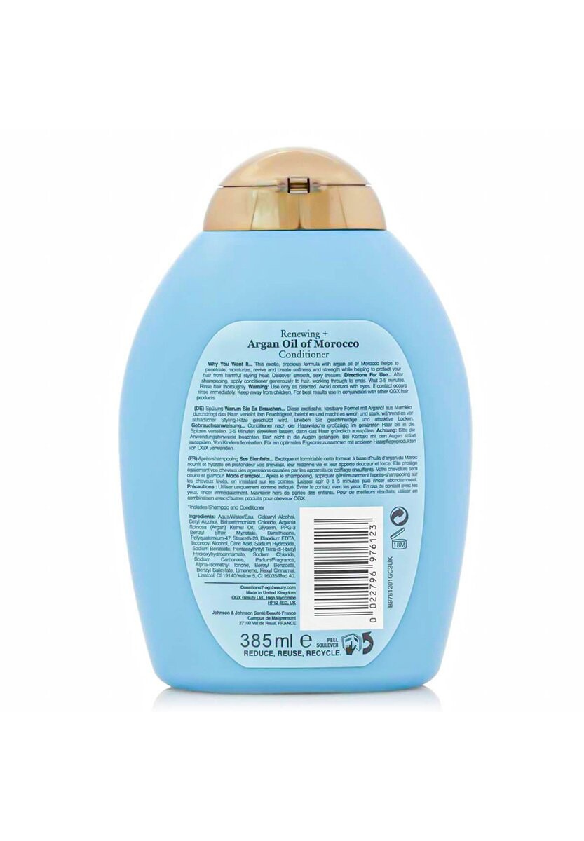 Кондиционер Ogx Organix Renewing Argan Oil Of Morocco Conditioner 13Oz 385Ml ogx, прозрачный — фото 2