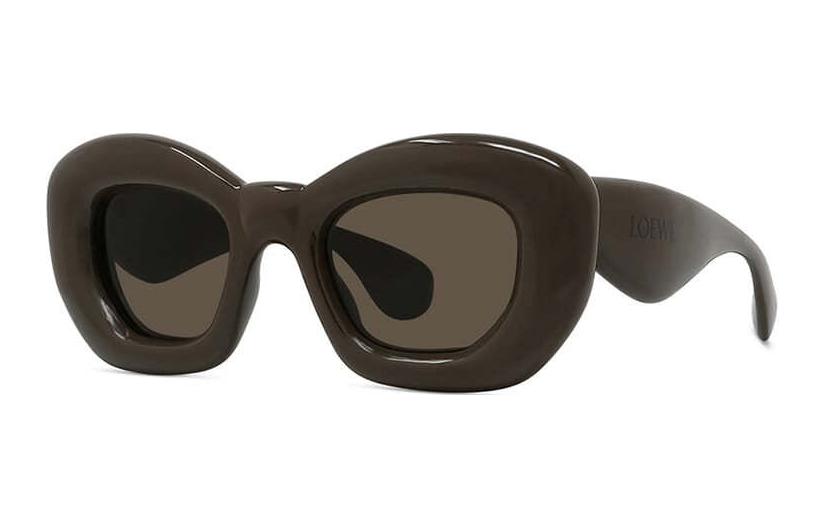

LOEWE Круглые солнцезащитные очки для мужчин коричневые, Brown