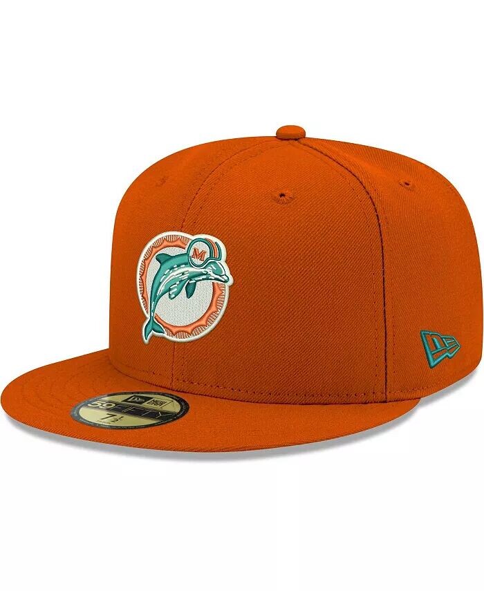 

Мужская оранжевая шляпа Miami Dolphins Omaha Throwback 59FIFTY Fitted New Era