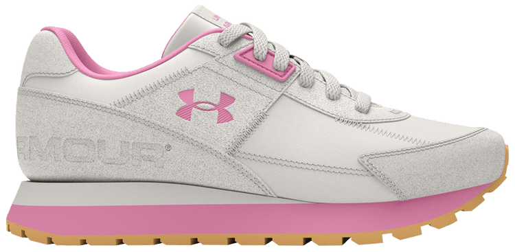 

Кроссовки Under Armour Essential Runner GS 'White Clay Meta Pink', серый