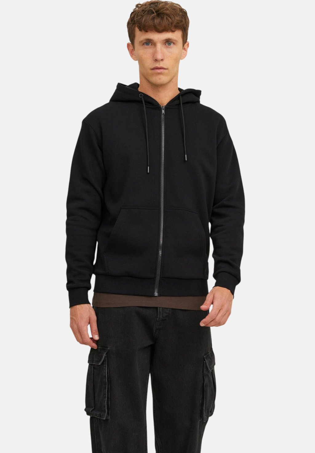 

Толстовка на молнии Jack & Jones JJEBRADLEY HOOD, цвет Black, Черный, Толстовка на молнии Jack & Jones JJEBRADLEY HOOD, цвет Black