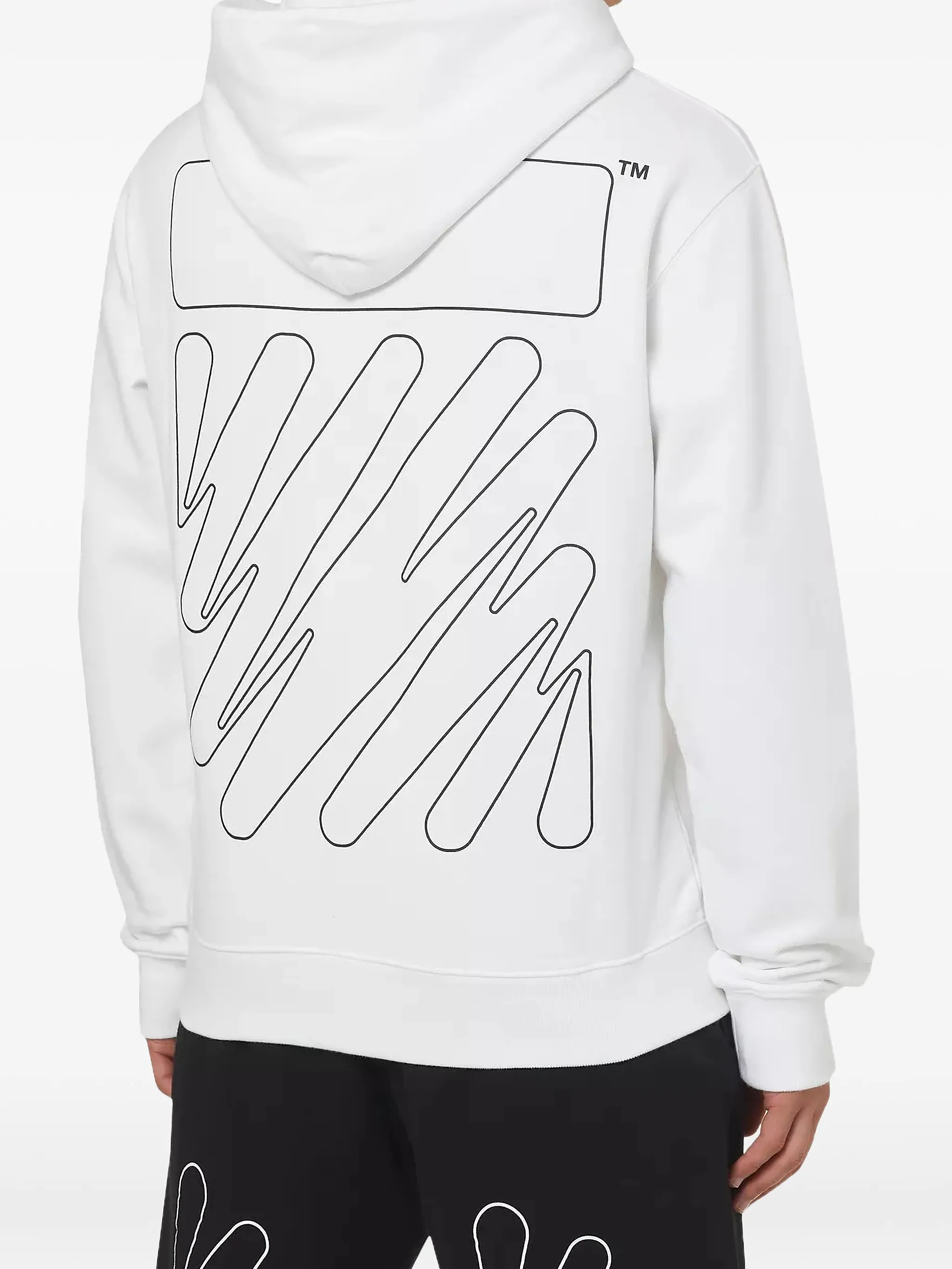 Худи Wave Outline Off-White, белый — фото 2