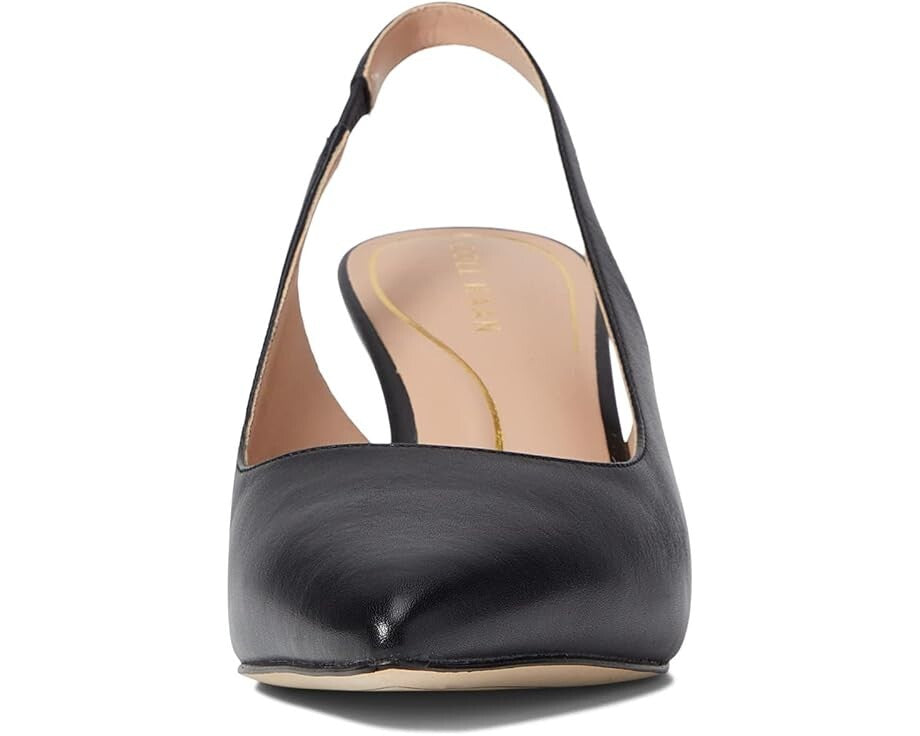 Женские туфли-лодочки Cole Haan Vandam W26827 на каблуках, черные, кожаные, с открытой пяткой, ZOGG591 — фото 4