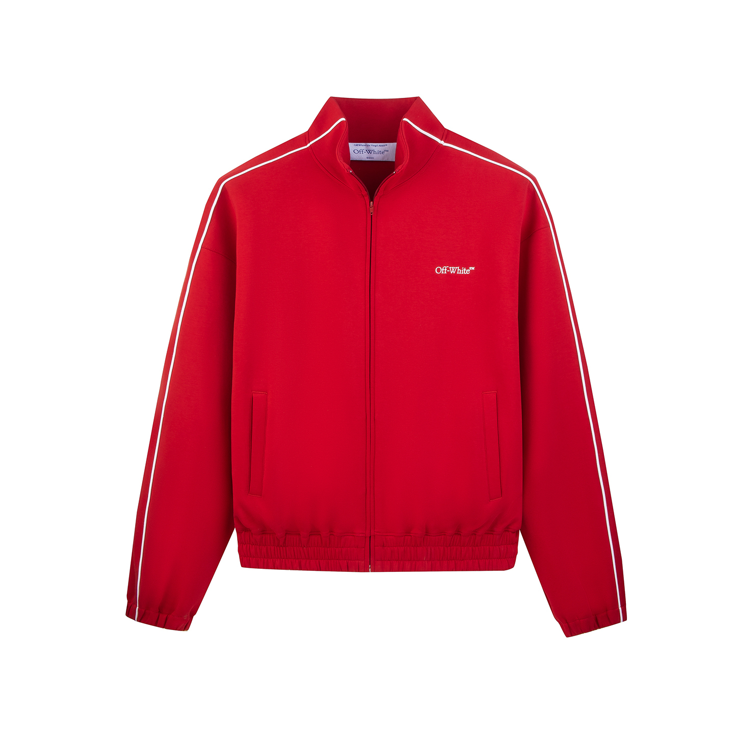 OFF-WHITE Куртка OFF WHITE Unisex с красной отделкой лацкана в стиле умеренного Workwear — фото 3