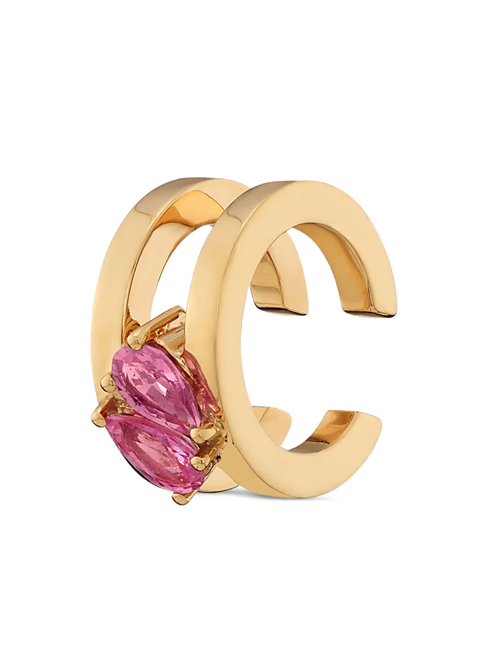 

Серьга-кафф из розового золота с розовыми сапфирами ROSEKEY, розовый