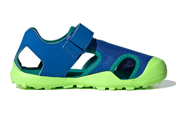 Сандалии terrex captain toey k velcro outdoor flat heel colorblock sports blue green sandals Adidas, синий — фото 2