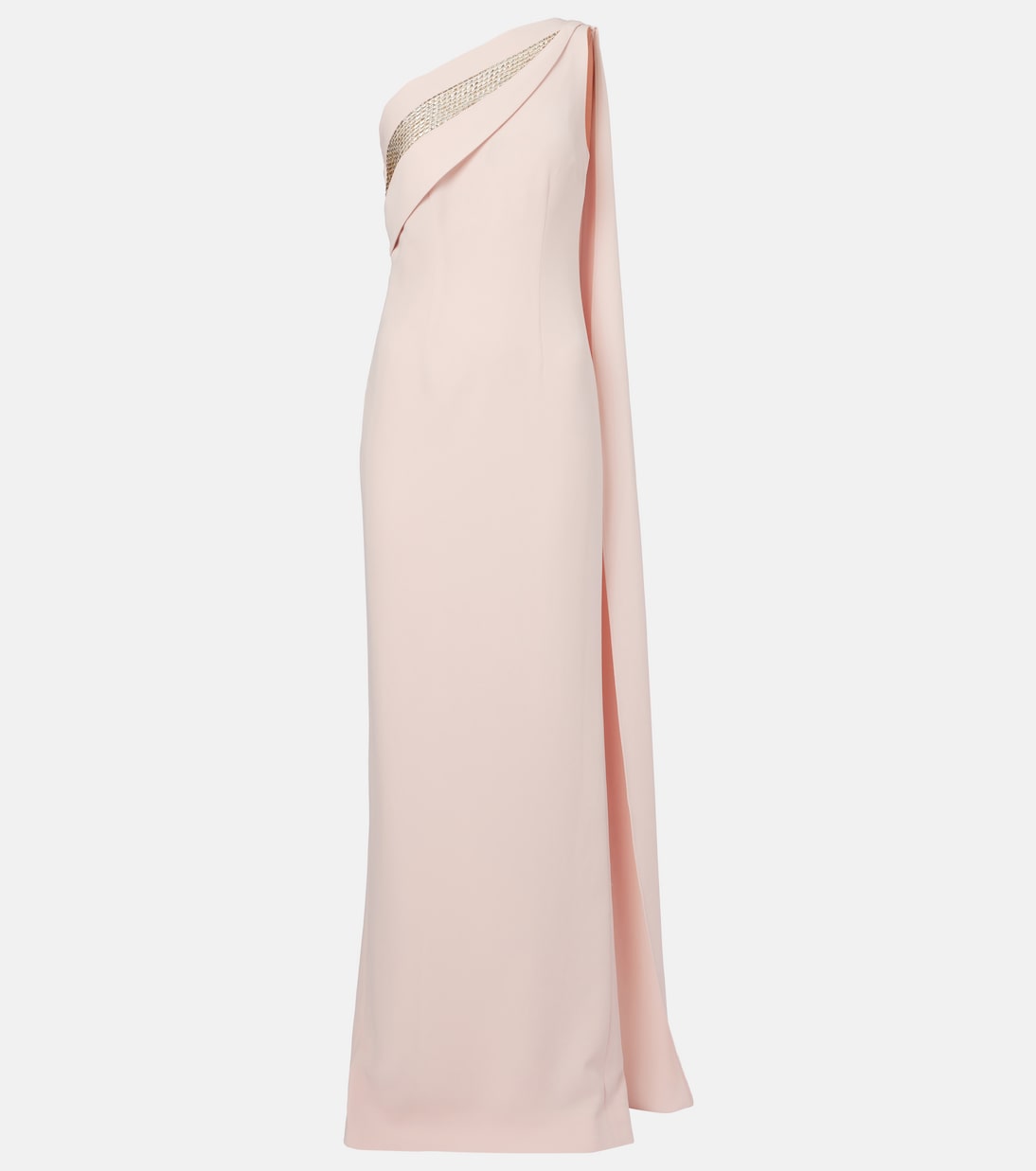 

Расшитое платье из кади с одним плечом Roland Mouret, Nude