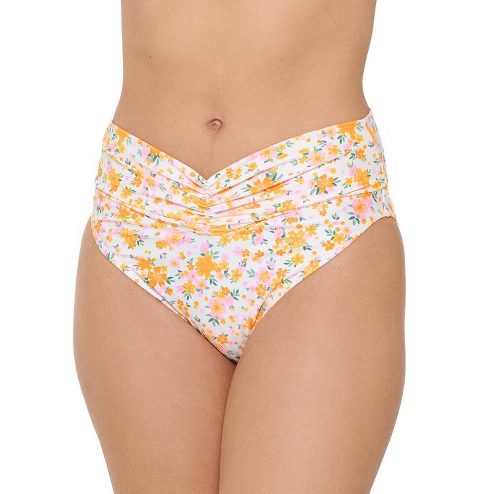 

Юношеские плавки со складками и девяносто девятью градусами Cheeky с высокой талией Ninety-Nine Degrees, цвет Cool Ditsy