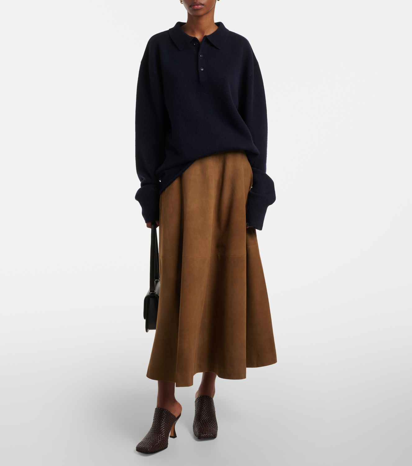 Жаккардовые кожаные мюли Jacinta Souliers Martinez, Dark Brown — фото 3