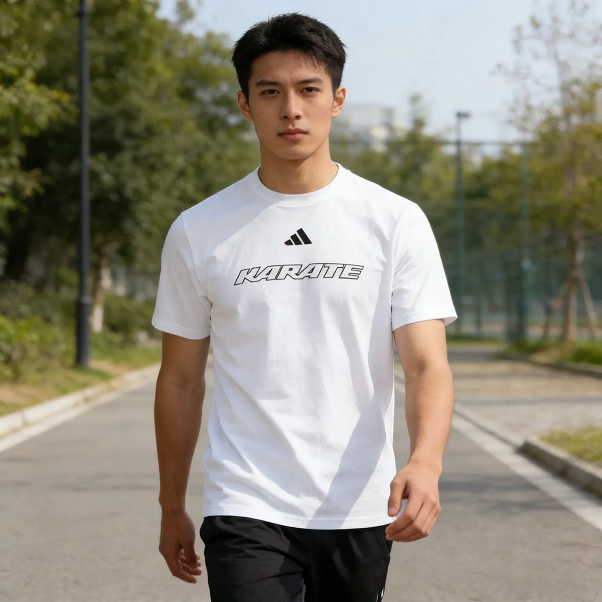 Футболка с коротким рукавом unisex Adidas, White/Black — фото 4