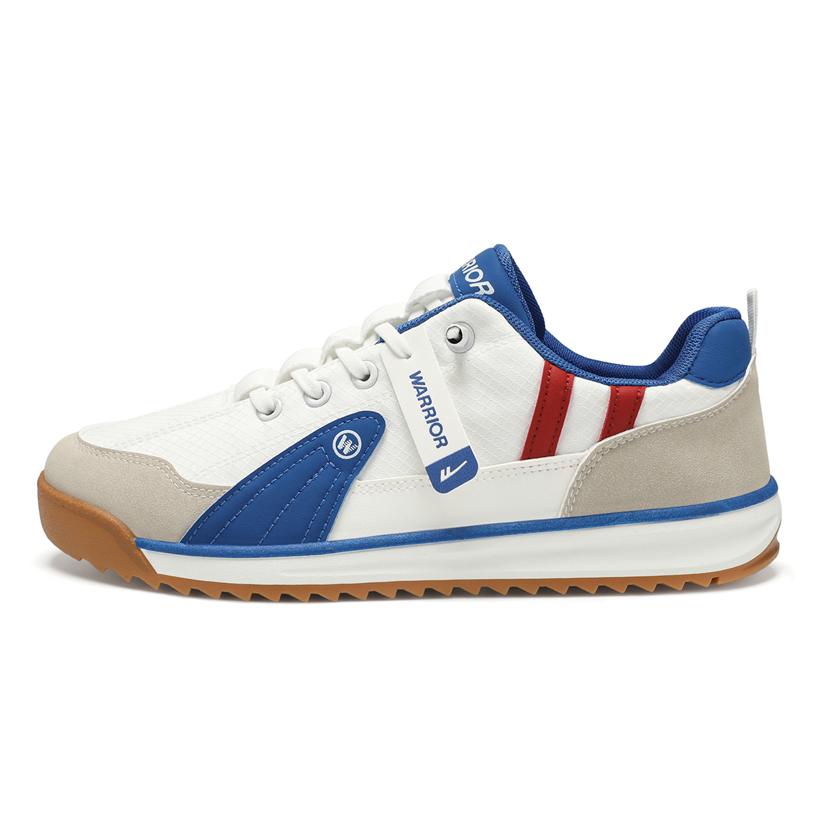 

Прочные, дышащие, легкие, низкие повседневные туфли для мужчин WARRIOR, White Blue Red