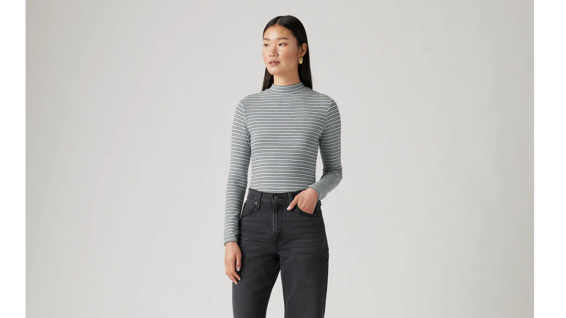

Непринужденная футболка с длинными рукавами Levi's, цвет Lunar Stripe Burgundy