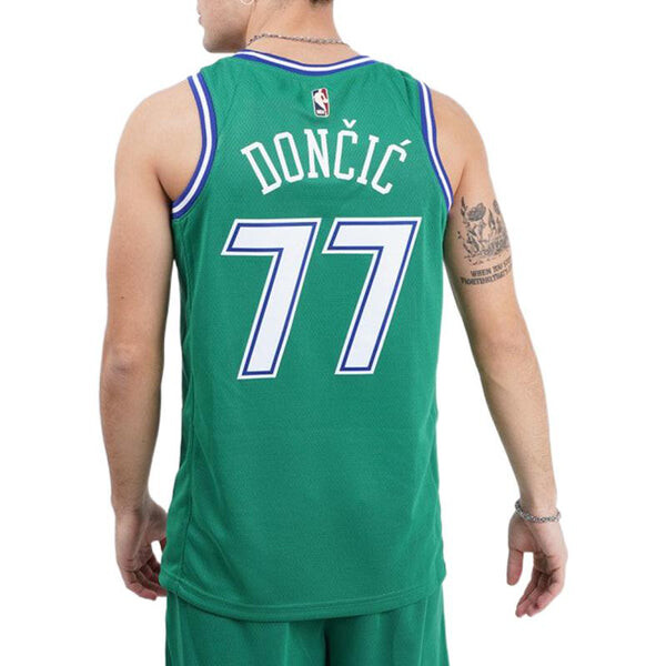 Майка Nike NBA SW20 Dallas Mavericks 77 Luka Doncic Classic Edition Swingman Jersey Green, зеленый — фото 4