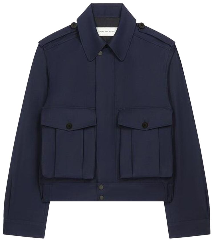 

Куртка Dries Van Noten Reg Fit Cropped Jacket 'Navy', синий