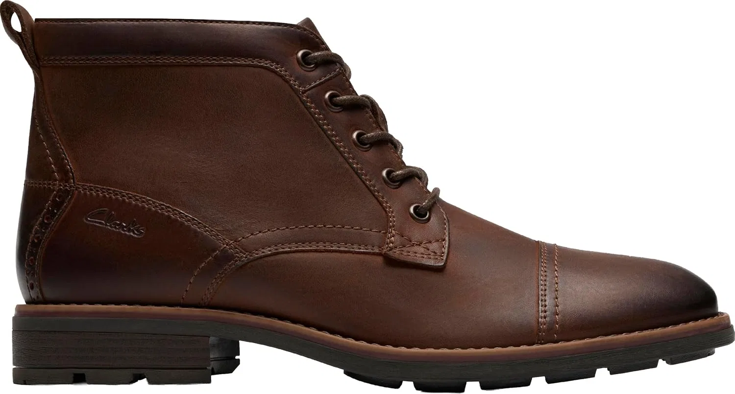 Мужские армейские ботинки Clarks Emmet Zip, Brown Distressed — фото 4