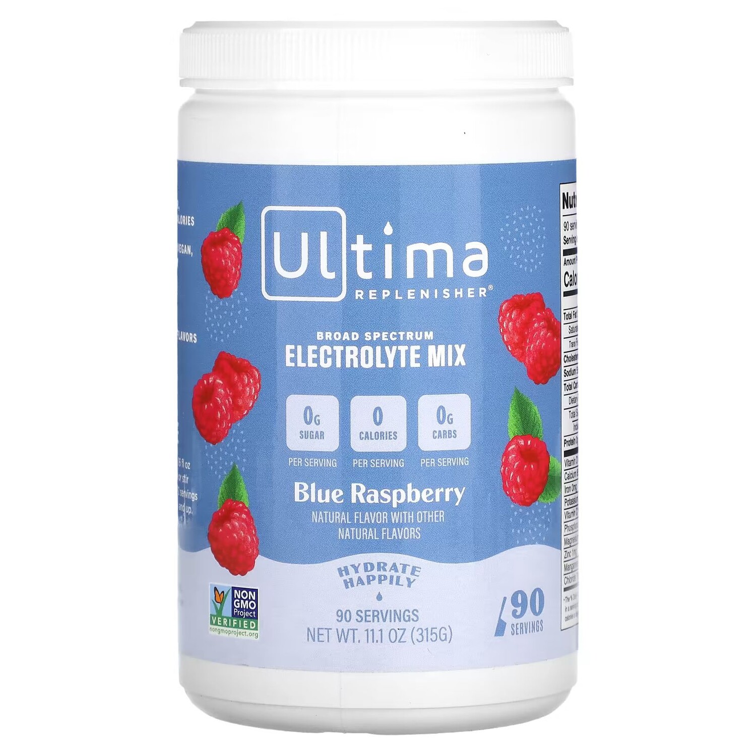 

Смесь электролитов, голубая малина, 11,1 унции (315 г) Ultima Replenisher