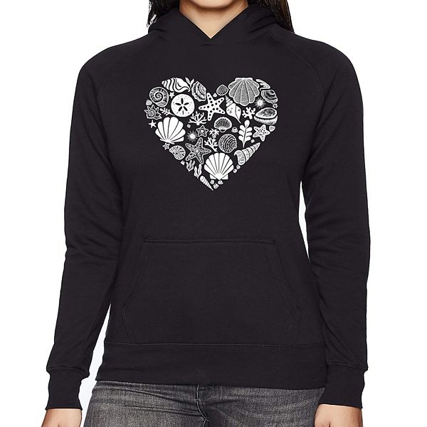 

Толстовка с капюшоном Sea shells для женщин La Pop Art, Black, Черный, Толстовка с капюшоном Sea shells для женщин La Pop Art, Black