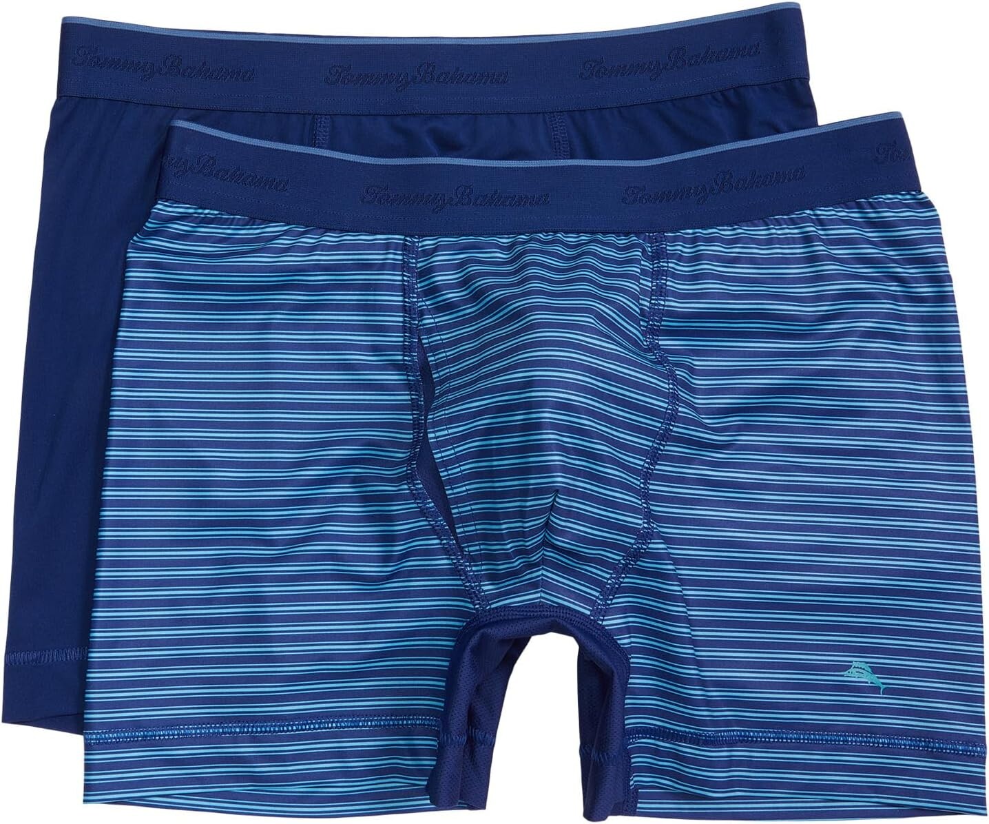 

Боксеры Tommy Bahama 2-Pack Mesh Tech Boxer Briefs, цвет Navy/Stripe
