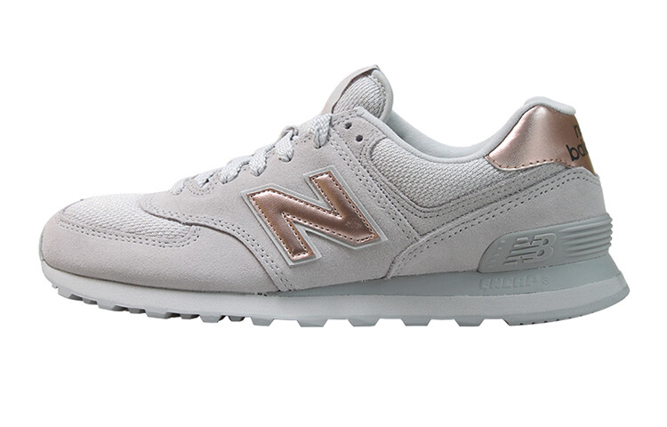 

Кроссовки женские NB 574 с низким верхом, розовое золото, белые New Balance