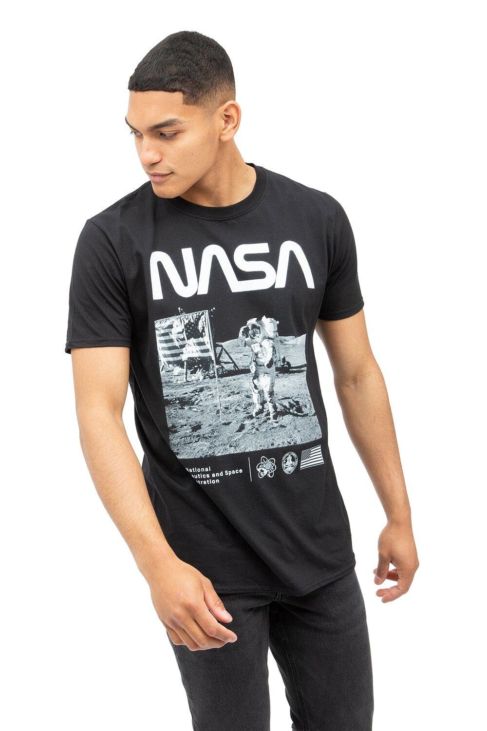 

Хлопковая футболка «Салют» NASA, черный