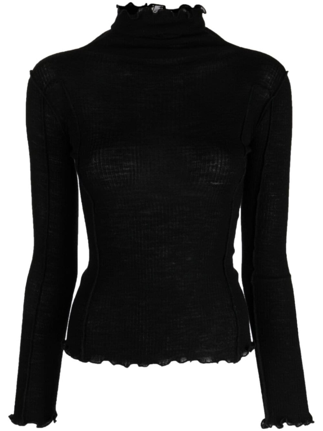 

Baserange ribbed wool jumper, черный
