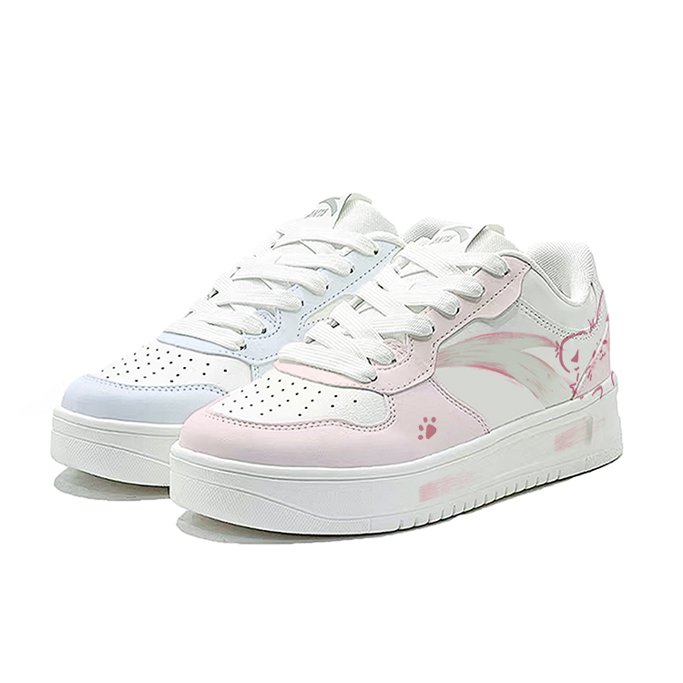 

Легкоскользящие, износостойкие низкие скейтбордистские кроссовки унисекс Anta, розовый синий mismatched