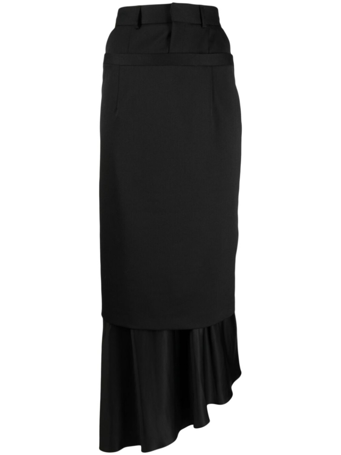 

MM6 Maison Margiela многослойная юбка макси асимметричного кроя, черный