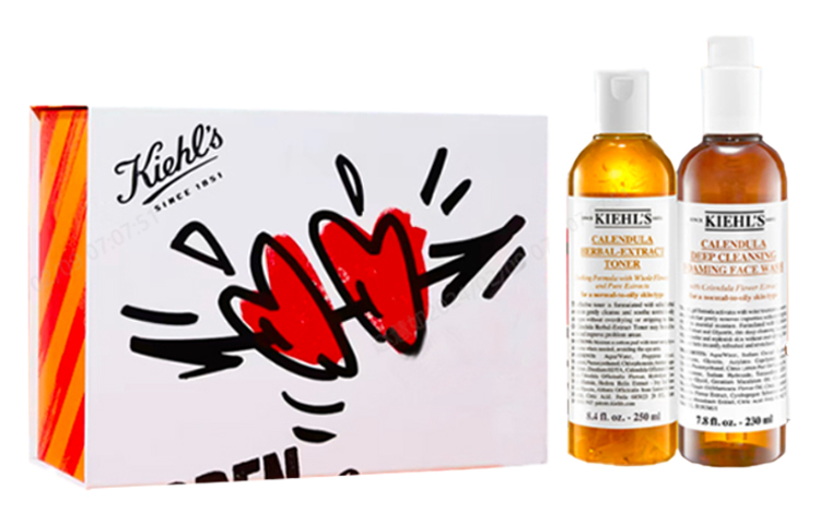 

Kiehl's KEYANSHI Marigold набор для ухода за кожей успокаивающий увлажняющий очищающий гель 230ml + тоник 250ml