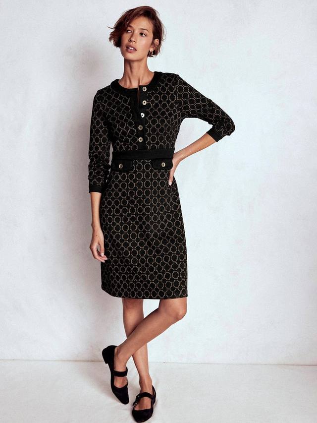 

Lavinia платье с геометрическим принтом Boden, Black/Camel