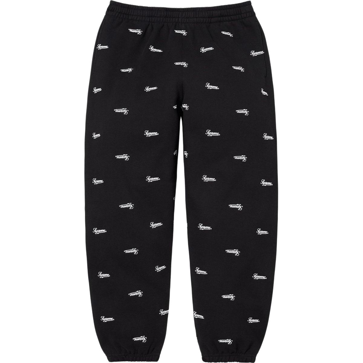 FW25 WEEK18 Repeat Script Sweatpant Вязаные спортивные штаны Unisex Supreme, красный/красный — фото 4
