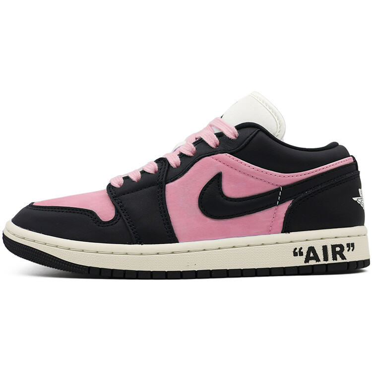 

Кроссовки Air JORDAN 1 Vintage Basketball Shoes Women's Low-Top Black Pink, черный/розовый