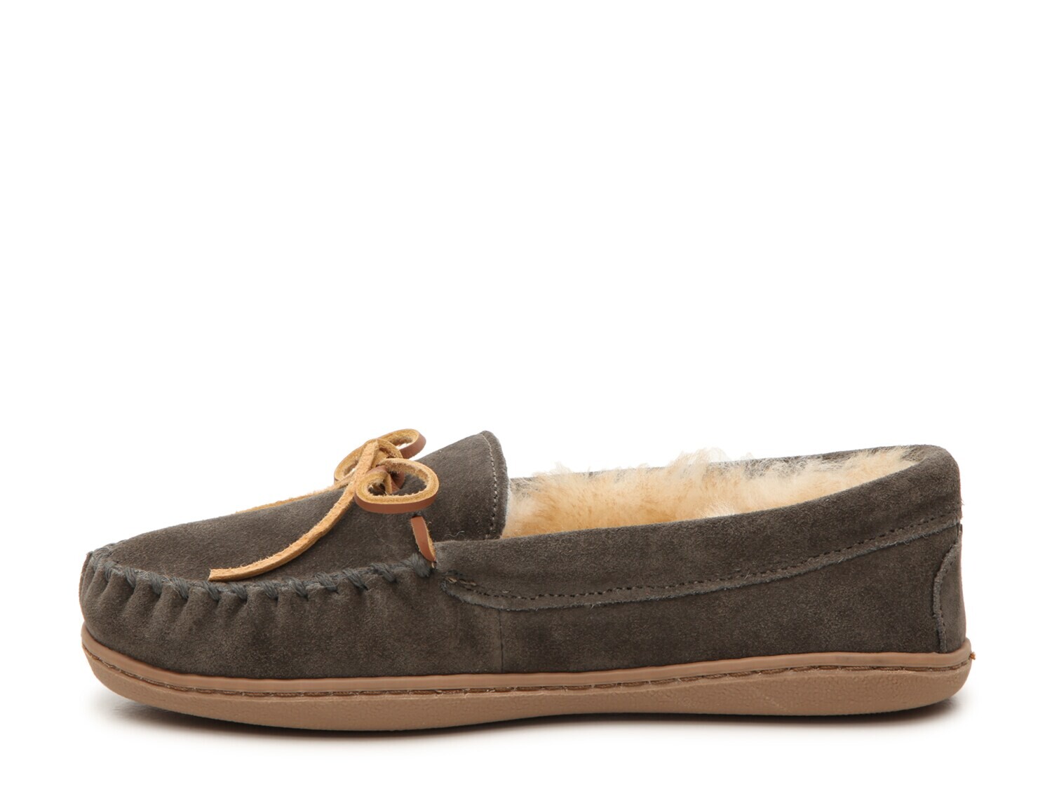 Мокасины Minnetonka Sheepskin, темно-серый — фото 3