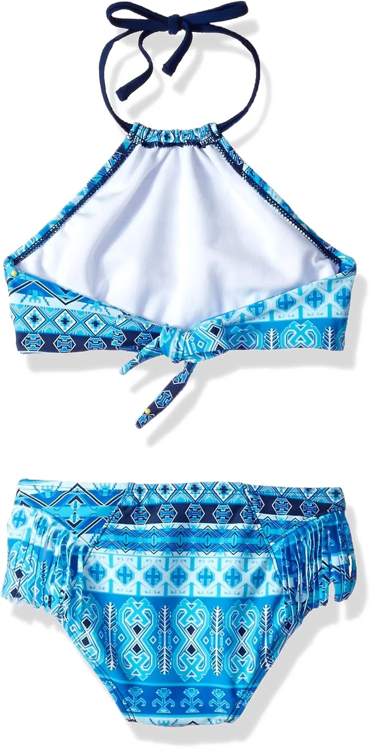 Купальник Kanu Surf Girls Mahina UPF 50+ для пляжного спорта, с завязками на шее, состоящий из двух частей, Mahina Blue — фото 2
