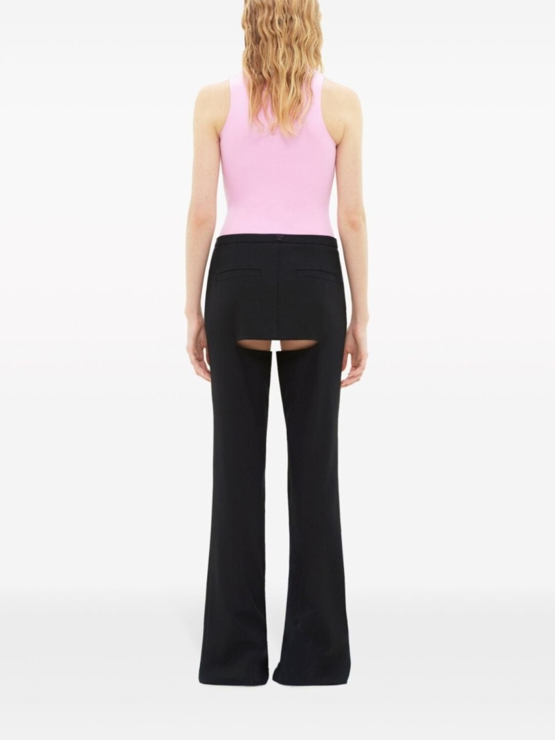 

Courrèges топ из джерси с логотипом, розовый