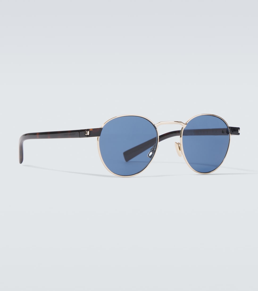 Авиаторские солнцезащитные очки Hyper Rimlock Saint Laurent, Gold-Havana-Blue — фото 4