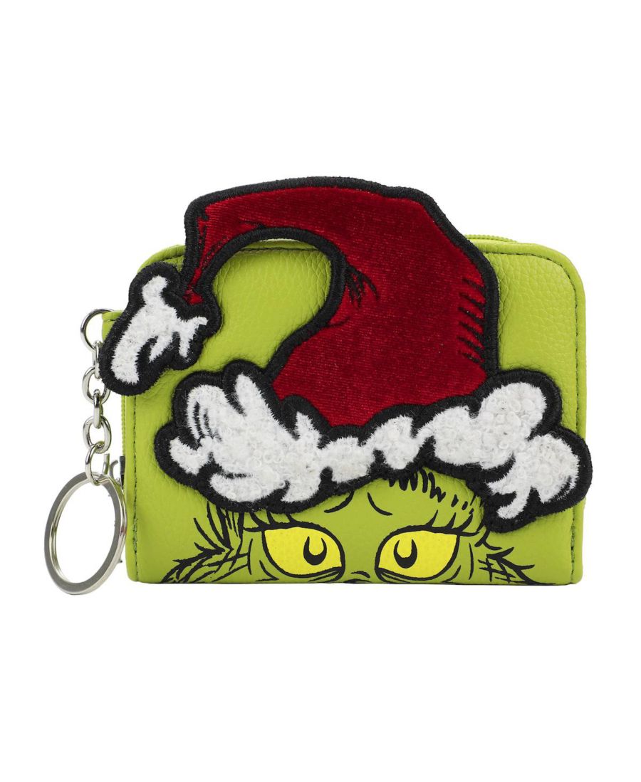 

Женский кошелек с 3D-изображением лица Гринча и застежкой-молнией The Grinch, Green