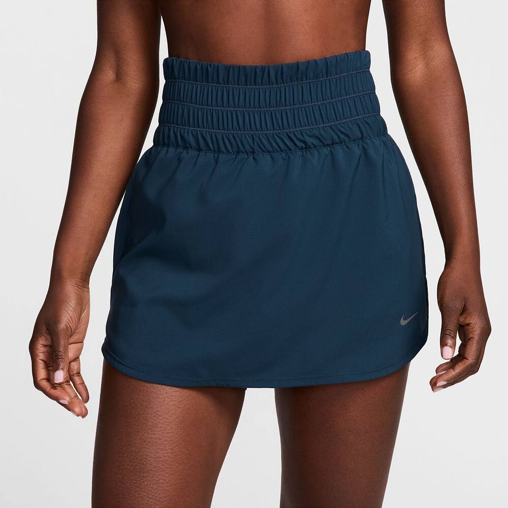 

Женская юбка Nike One с ультравысокой талией, темно-синий