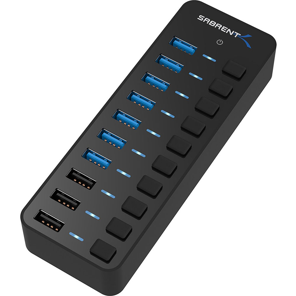 

Док-станция Sabrent 7-Port USB 3.0 Hub with 3 Smart Charging Ports HB-B7C3