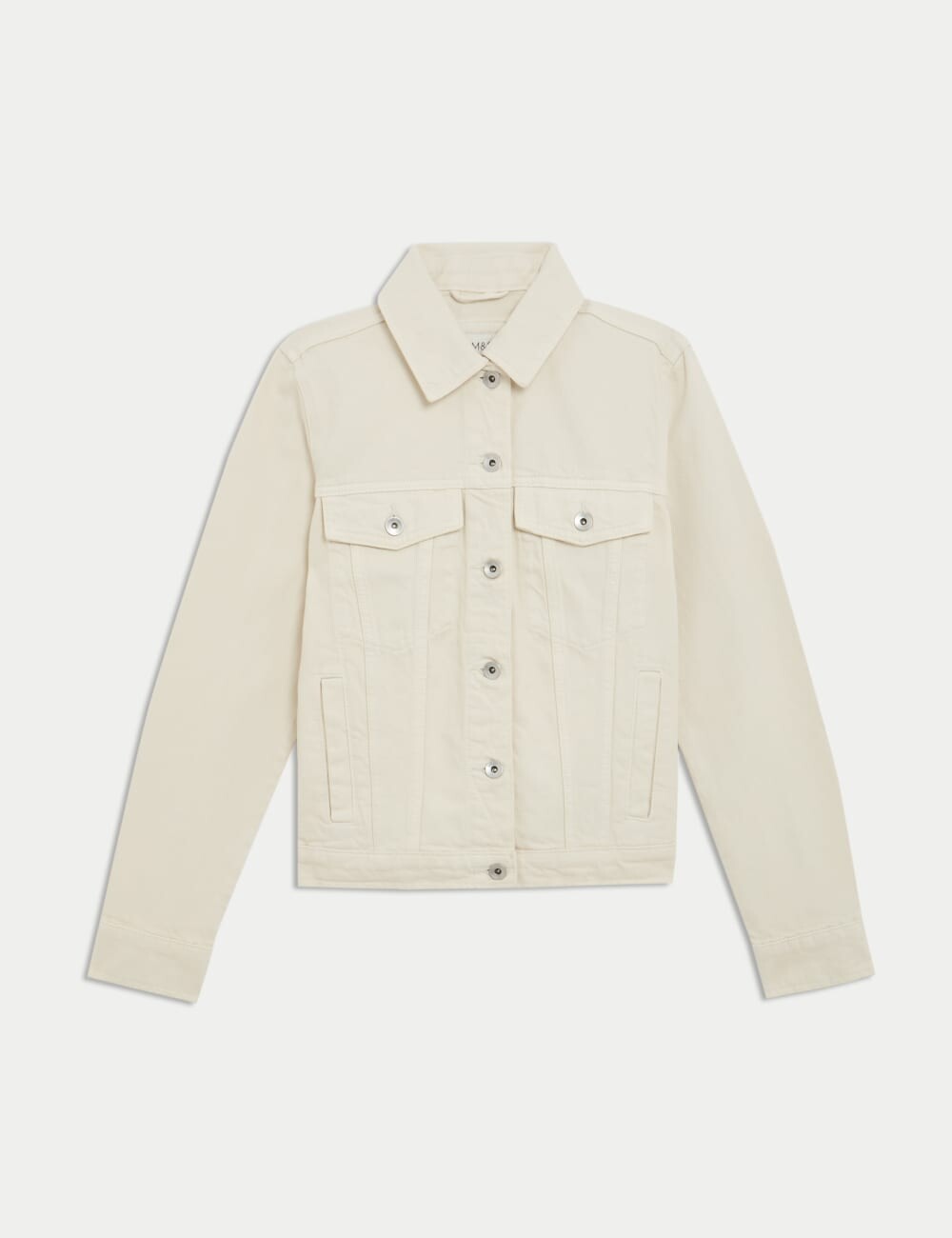 

Куртка Trucker из чистого хлопкового денима Marks & Spencer, экрю