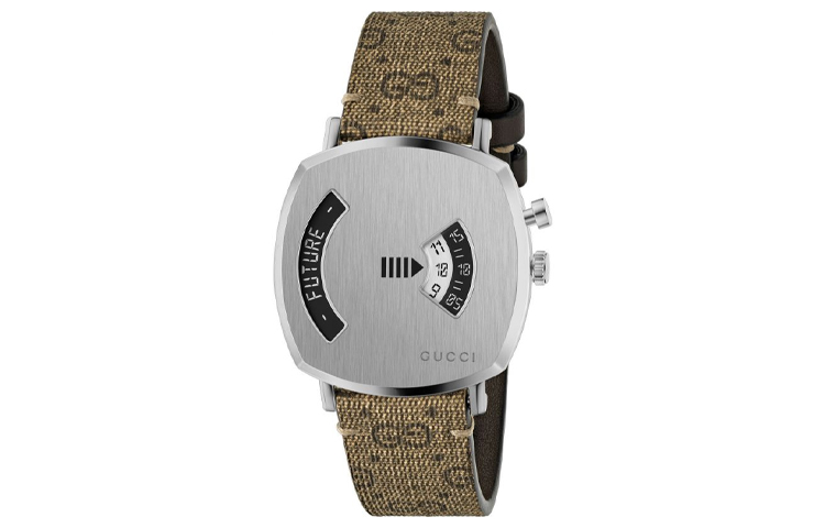 

GUCCI Часы Grip Collection Wrist Watch Quartz Movement Canvas Strap Silver Dial Men's Watch