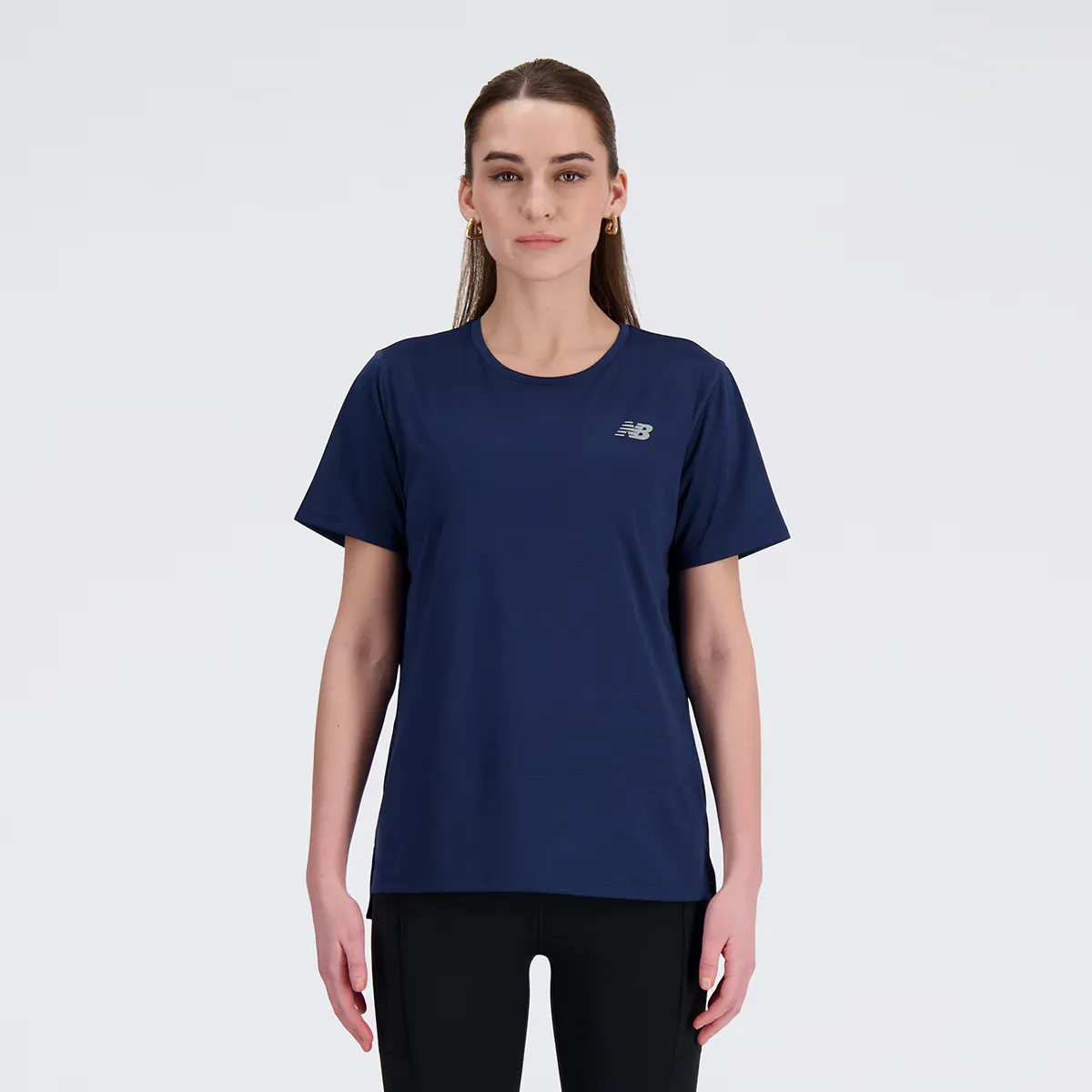 

Женская футболка с коротким рукавом New Balance, тёмно-синий